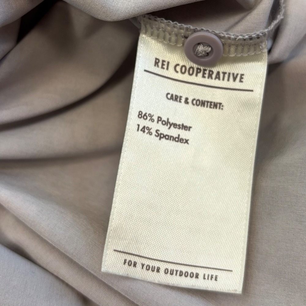 REI Co-op Sun Up Shirt Dress Grey Lilac Floral UPF 50 Medium Gorpcore Outdoor - Picture 10 of 16
